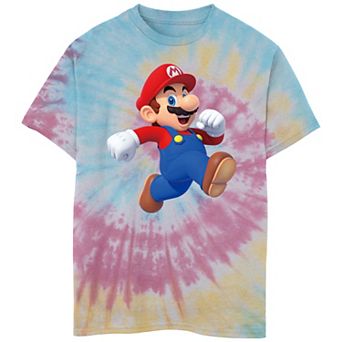 Boys 8-20 Nintendo Super Mario Running Man Tie Dye Graphic Tee