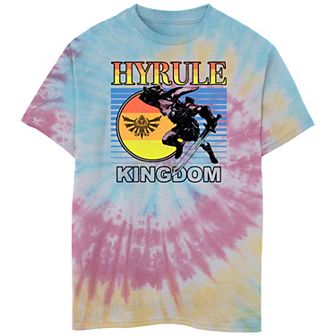 Boys 8-20 Nintendo The Legend Of Zelda Hyrule Kingdom Retro Tie Dye Graphic Tee