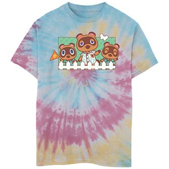 Boys 8-20 Nintendo Animal Crossing New Horizons Nook Family Tie Dye Graphic Tee