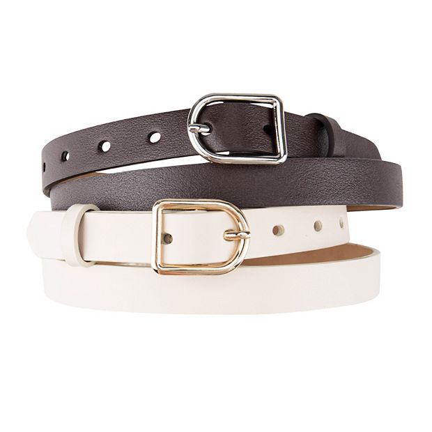 Lauren Leather Skinny Belt＊全2色 Ralph Lauren Women's Pebbled Leather Skinny Belt - Belts