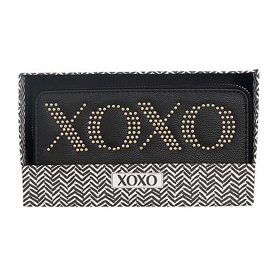 Xoxo Studded Zip Around Wristlet