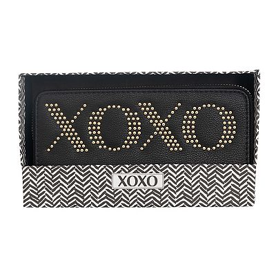 Xoxo Studded Zip Around Wristlet