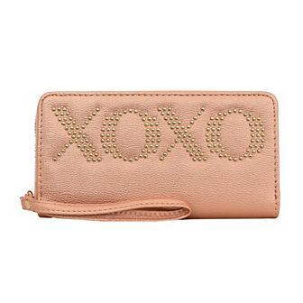 Xoxo Studded Zip Around Wristlet