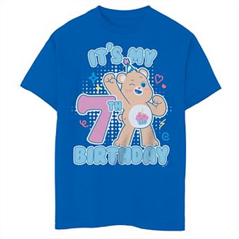 Boys 8-20 Care Bears It's My 7th Birthday Tee