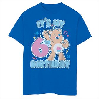 Boys 8-20 Care Bears It's My 6th Birthday Tee