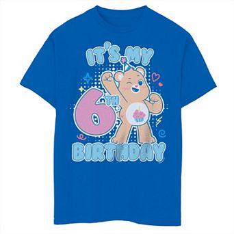 Boys 8-20 Care Bears It's My 6th Birthday Tee