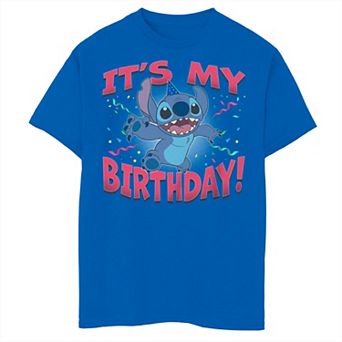 Boys 8-20 Lilo And Stitch It's My Birthday Stitch Tee
