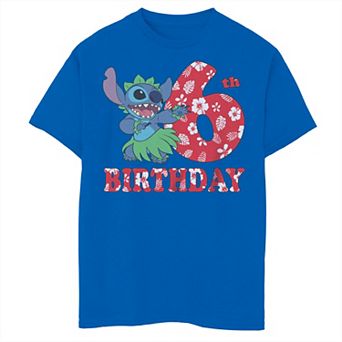 Boys 8-20 Lilo And Stitch 6th Birthday Stitch Tee