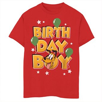 Boys 8-20 Mickey Classic Birthday Boy Pluto Tee