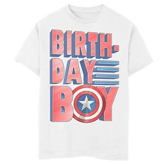 Boys 8-20 Marvel Avengers Captain America Birthday Boy Tee