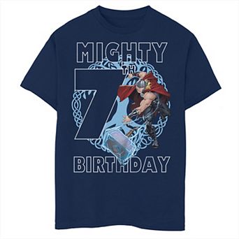 Boys 8-20 Marvel Thor Mighty 7th Birthday Tee