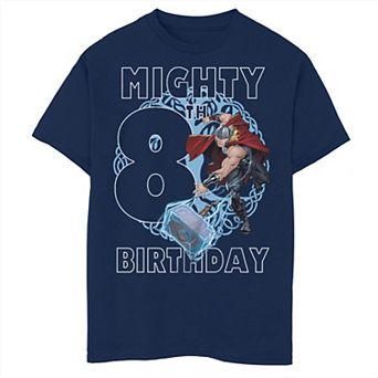 Boys 8-20 Marvel Thor Mighty 8th Birthday Tee