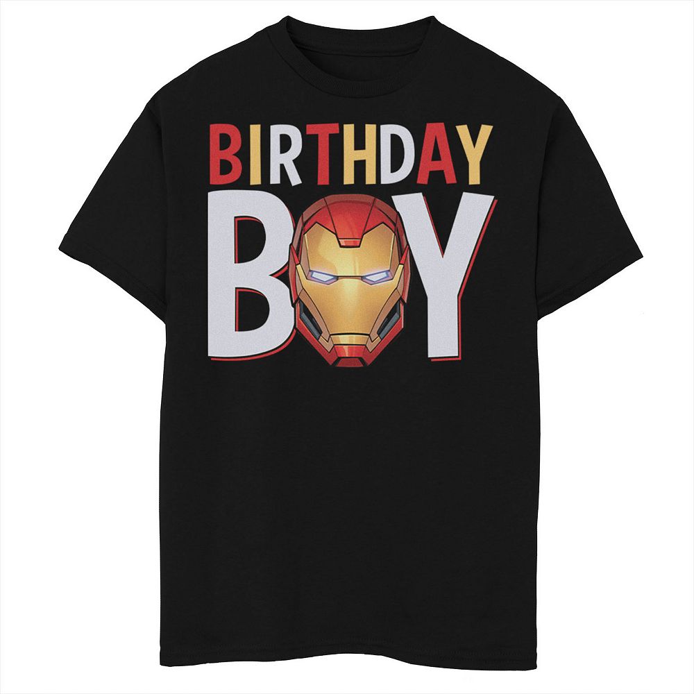 Boys 6-20 Marvel Avengers Iron Man Birthday Boy Tee