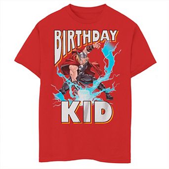 Boys 8-20 Marvel Thor Birthday Kid Tee