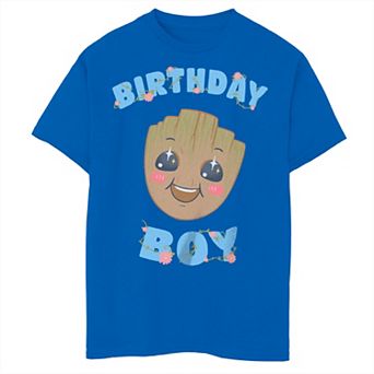 Boys 8-20 Marvel Floral Groot Birthday Boy Tee
