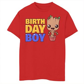 Boys 8-20 Marvel Groot In Base Birthday Boy Tee