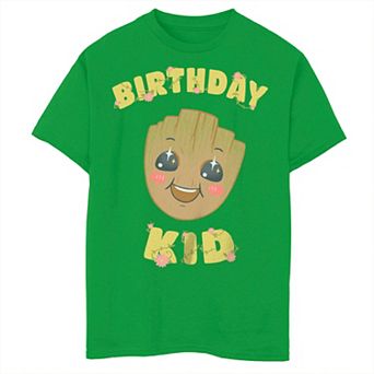 Boys 8-20 Marvel Floral Groot Birthday Kid Tee