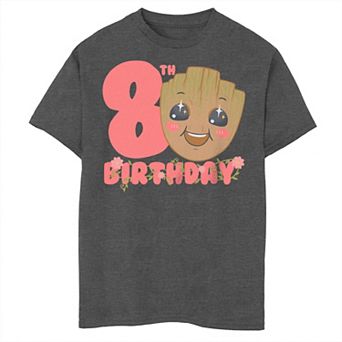 Boys 8-20 Marvel Cute Groot 8th Birthday Tee