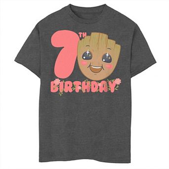 Boys 8-20 Marvel Cute Groot 7th Birthday Tee