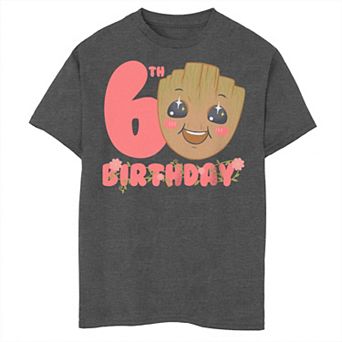Boys 8-20 Marvel Cute Groot 6th Birthday Tee