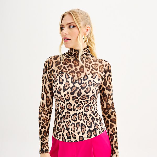 Leopard sale turtleneck kohls