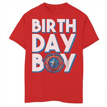 Boys 8-20 Marvel Captain America Birthday Boy Tee