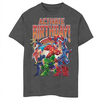 Boys 8-20 Marvel Mechanic Avengers Activate Birthday Tee