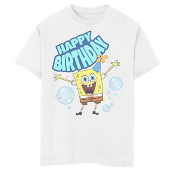 Boys 8-20 SpongeBob Happy Birthday Tee