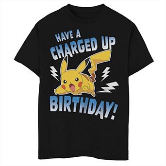 Boys 8-20 Pokemon Pikachu Electric Birthday Tee