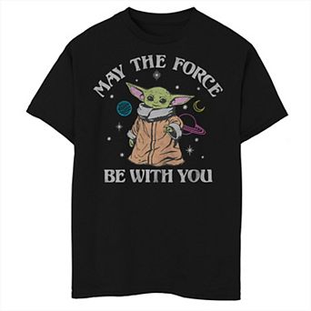 Boys 8-20 The Mandalorian Grogu May The Force Be With You Tee