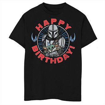 Boys 8-20 The Mandalorian Happy Birthday Badge Tee