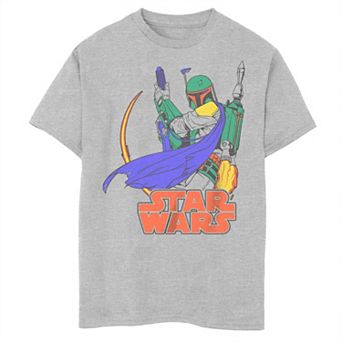 Boys 6-20 Star Wars Boba Fett Pop Color Jet Pack Star Wars Logo Tee