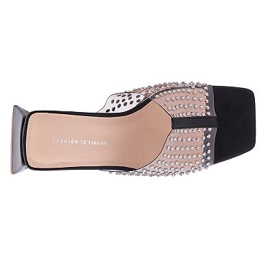 Fashion to Figure Dayna Women's Wide Width Embellished Sandals