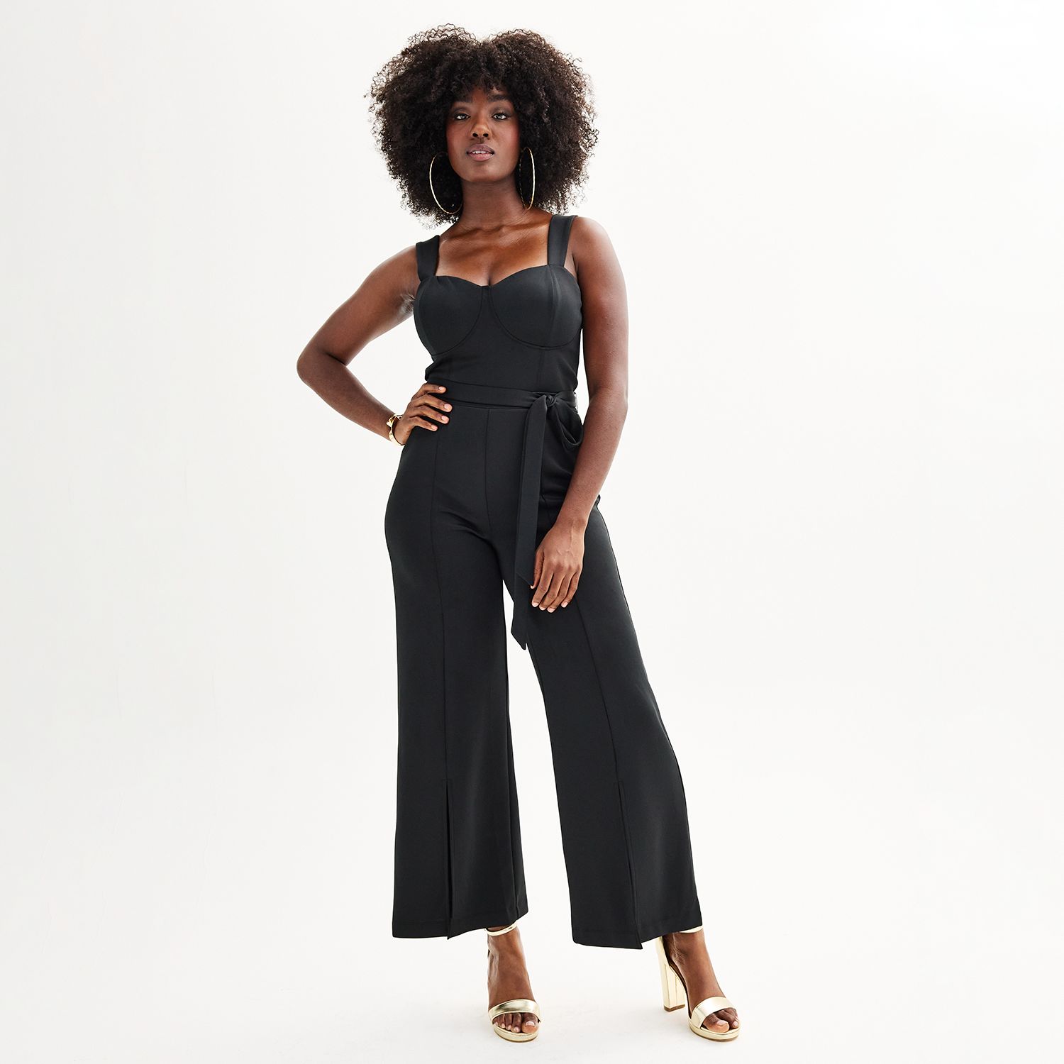 Kohls hot sale black overalls