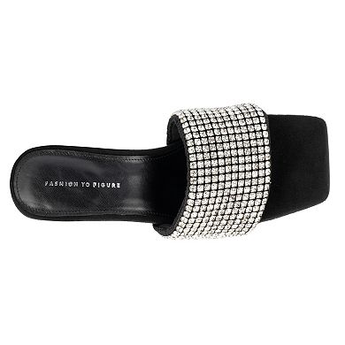 Fashion to Figure Serena Women's Wide Width Embellished Sandals