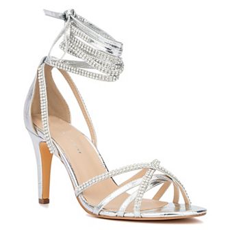 Fashion to Figure Women's Wide Width Gem Strap High Heels