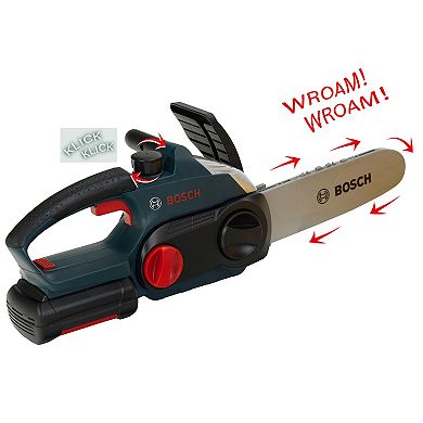 Theo Klein Bosch 4-Piece Lights & Sounds Chainsaw, Helmet & Gloves Set