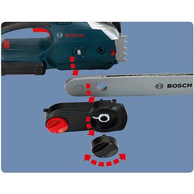 Theo Klein Bosch 4-Piece Lights & Sounds Chainsaw, Helmet & Gloves Set