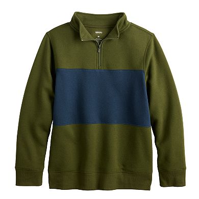 Boys 8-20 Sonoma Goods For Life® Colorblock Quarter Zip Pullover Sweater