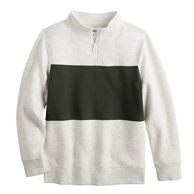 Boys 8 20 Sonoma Goods For Life Colorblock Quarter Zip Pullover Sweater