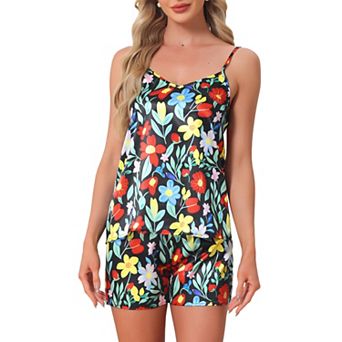 Womens Sleeveless Cami Shirt Satin Lounge Set Nightwear Sleepwear Pajama Sets