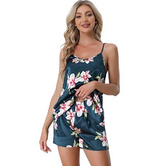 Womens Sleeveless Cami Shirt Satin Lounge Set Nightwear Sleepwear Pajama Sets