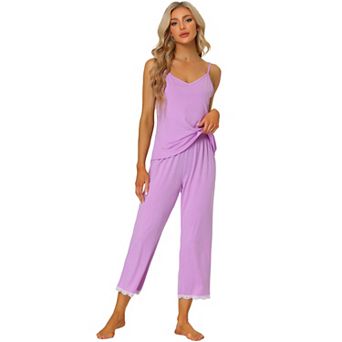 Women Soft Cami Top And Capri Modal Pajama Sleepwear