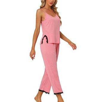 Women Soft Cami Top And Capri Modal Pajama Sleepwear