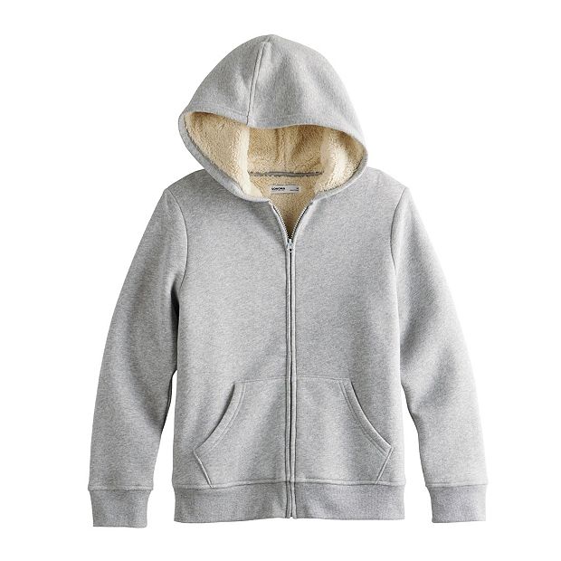 Boys 8-20 Sonoma Goods For Life® Zipper Sherpa Fleece Hoodie Jacket in  Regular 