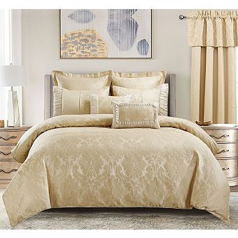 Sara 7 pc Jacquard Duvet Cover Set