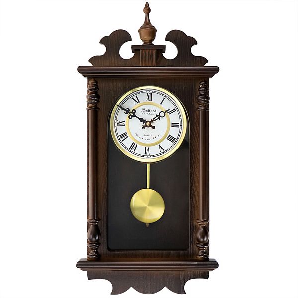 Bedford Clock Collection 27.5 Inch Cherry Oak Wall Clock