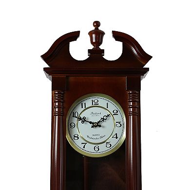 Bedford Clock Collection 27.5 Inch Cherry Oak Wall Clock