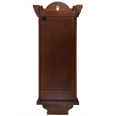 Bedford Clock Collection Grand 31 Inch Chiming Pendulum Wall Clock in Antique Mahogany Cherry Finish