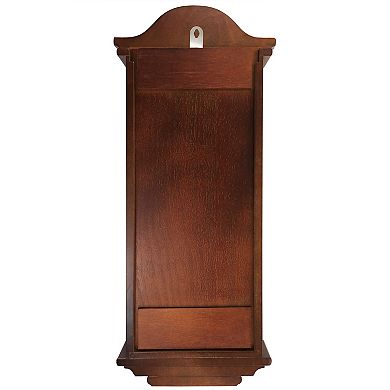 Bedford Clock Collection Jacob 22.75 Inch Mahogany Chiming Pendulum Wall Clock